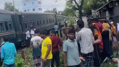 ৪ বগি লাইনচ্যুত, ঢাকা-ময়মনসিংহ রুটে ট্রেন চলাচল বন্ধ