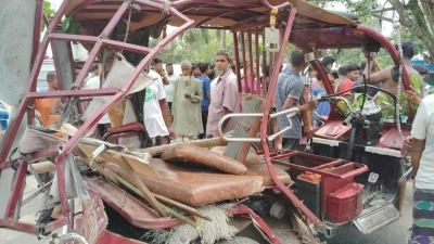 ঠাকুরগাঁওয়ে ট্রাক-অটোরিকশা সংঘর্ষে ৫ শিক্ষার্থীসহ আহত ৬, মহাসড়ক অবরোধ