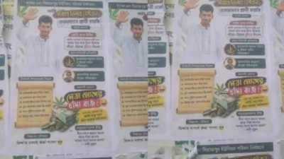 চেয়ারম্যান হলে গাঁজা-ইয়াবা ফ্রি দেবো’, যুবদল নেতার নামে পোস্টারিং