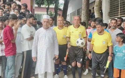 শ্রীনগরে গোলাপ বেপারী ও নোয়াব আলী স্মৃতি ফুটবল টুর্নামেন্ট ফাইনাল অনুষ্ঠিত