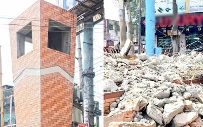 ভেঙে ফেলা হলো সিলেটের ‘টাইম টাওয়ার’