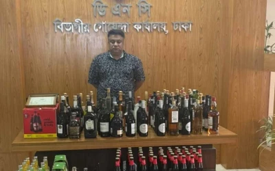 গুলশানে ‘জার্মান ক্লাবে’ অভিযান, ২৪৪ লিটার মদ-বিয়ার জব্দ