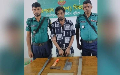 টঙ্গীতে দেশীয় অস্ত্রসহ ১১ মামলার আসামি চোক্কা রাজু গ্রেফতার