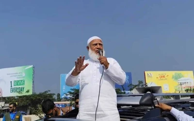 ৭ দফা দাবীতে জামায়াতে ইসলামী নেতৃত্বাধীন ১১ দলের লং মার্চ মাওয়া প্রান্ত অতিক্রম